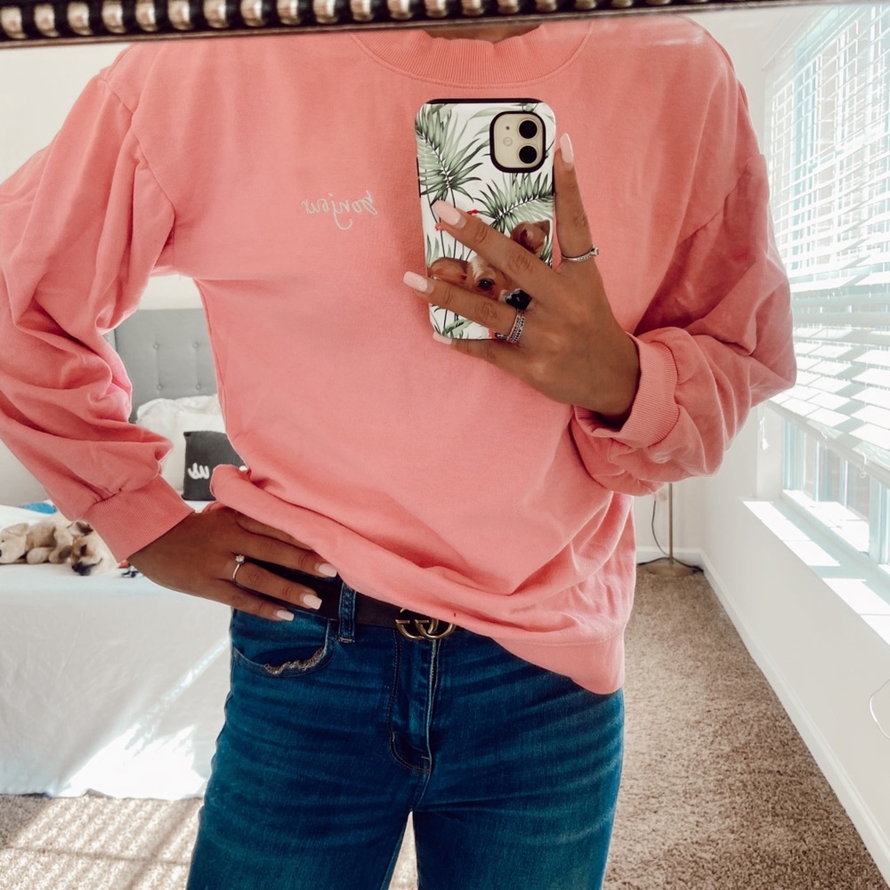 Mossimo Bonjour Graphic Sweatshirt size L